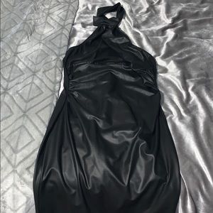 Black pleather dress